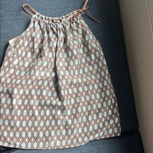 Silk Brown and Blue Camisole top